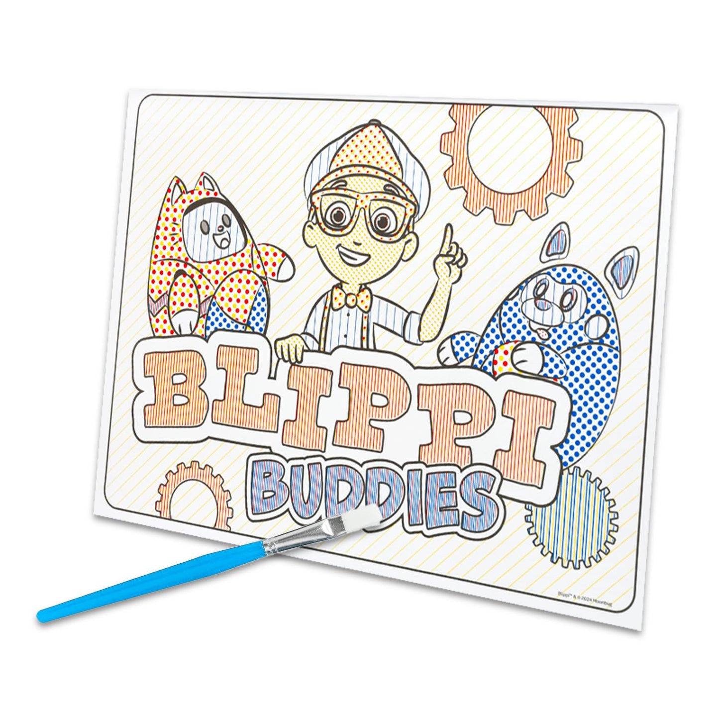Blippi Paint with Water Set for Kids, Toddlers Age 3+ - Bundle with 40 Page Cute Cartoon Mess-Free Water Coloring Book for Ages 3 4 5 6 7 8 and More |