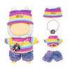 Clothes for 17cm Dolls(NO Doll) for Doll Outfits with Accessories Suit Cute Stylish Dress Up Set Purple Pants