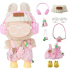 8-Piece Set Dolls Clothes(NO Doll), 17cm Dolls Cute Outfit Accessories, Small Clothes Set for Doll, Gift for Women(Pink)