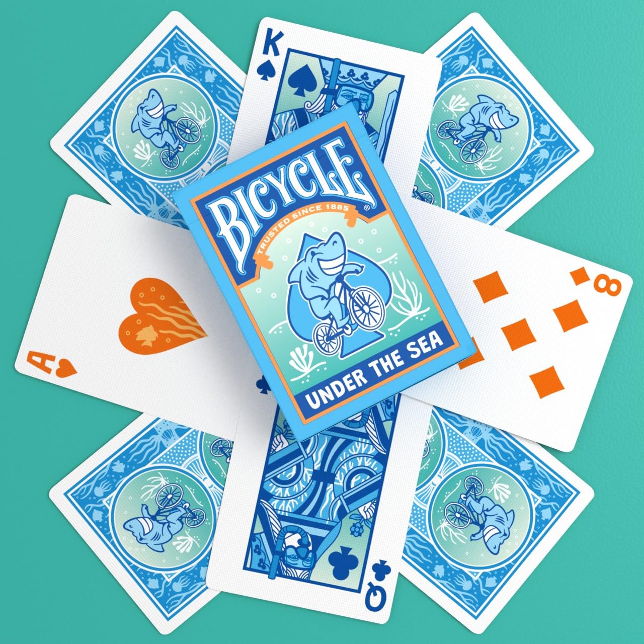 Bicycle Under the Sea Playing Cards - Cute Ocean Creatures and Ocean Snorkel Deck, Adorable Sea Life Theme for Kids & Adults, Fun Collectible Card Set