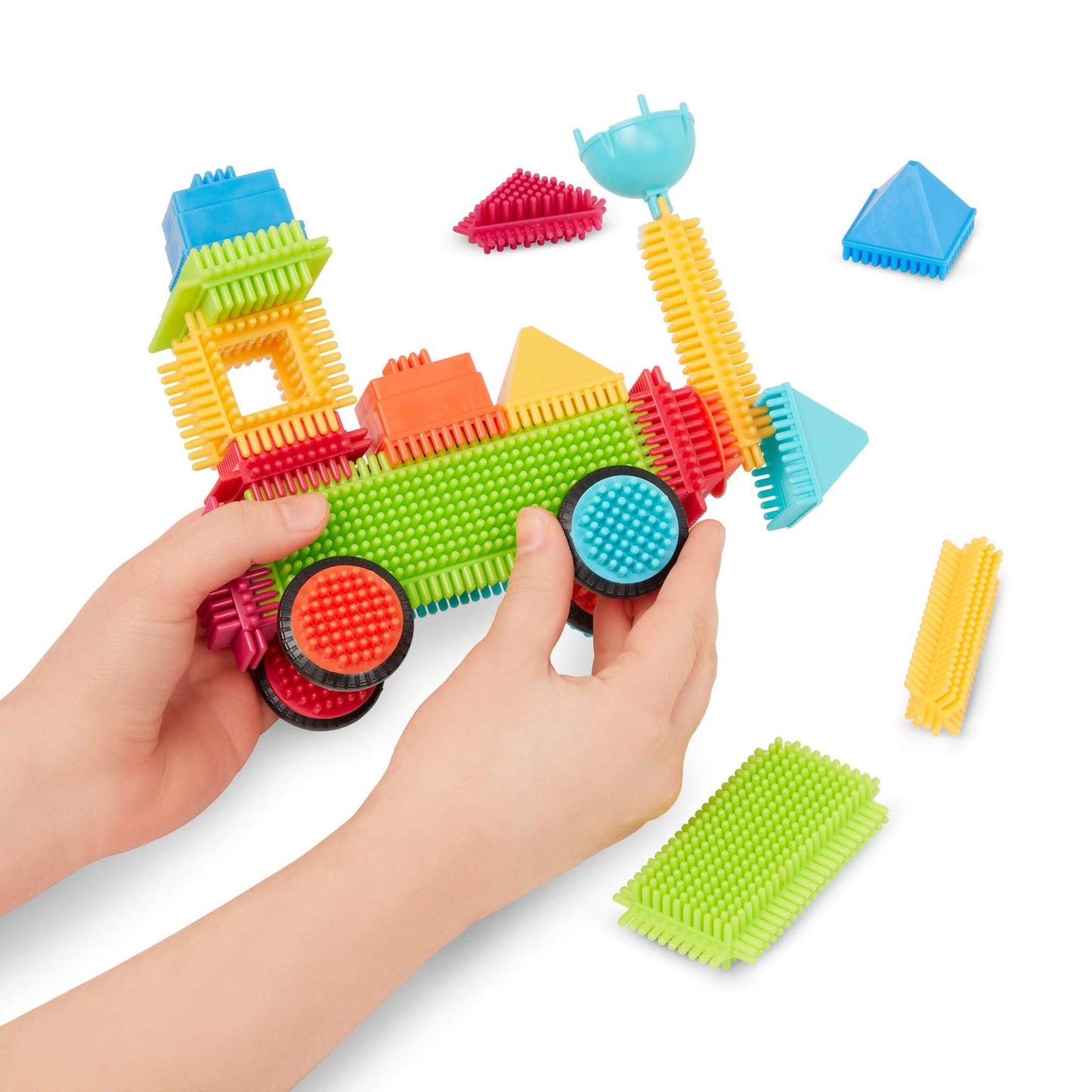 Battat - Bristle Blocks - STEM Interlocking Building Blocks - 85 Pieces Playset - Reusable Storage Bin - Developmental Toys for Toddlers & Kids - 2+