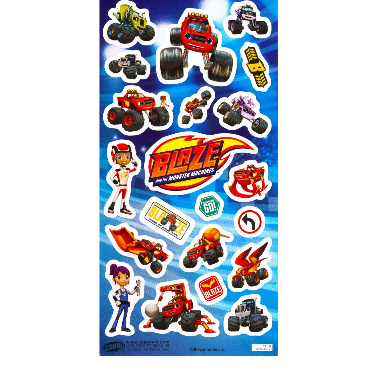 Blaze and The Monster Machines Coloring and Activity Book with Mini Cars Coloring Book with Stickers (Blaze Party Supplies)