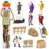 Safari Ltd. Ancient Rome Super Toob - Mini Figurines: Gladiator, Noblewoman, Centurion, Senator, Caesar, Emperor, Colosseum, Aqueduct, Pantheon & More