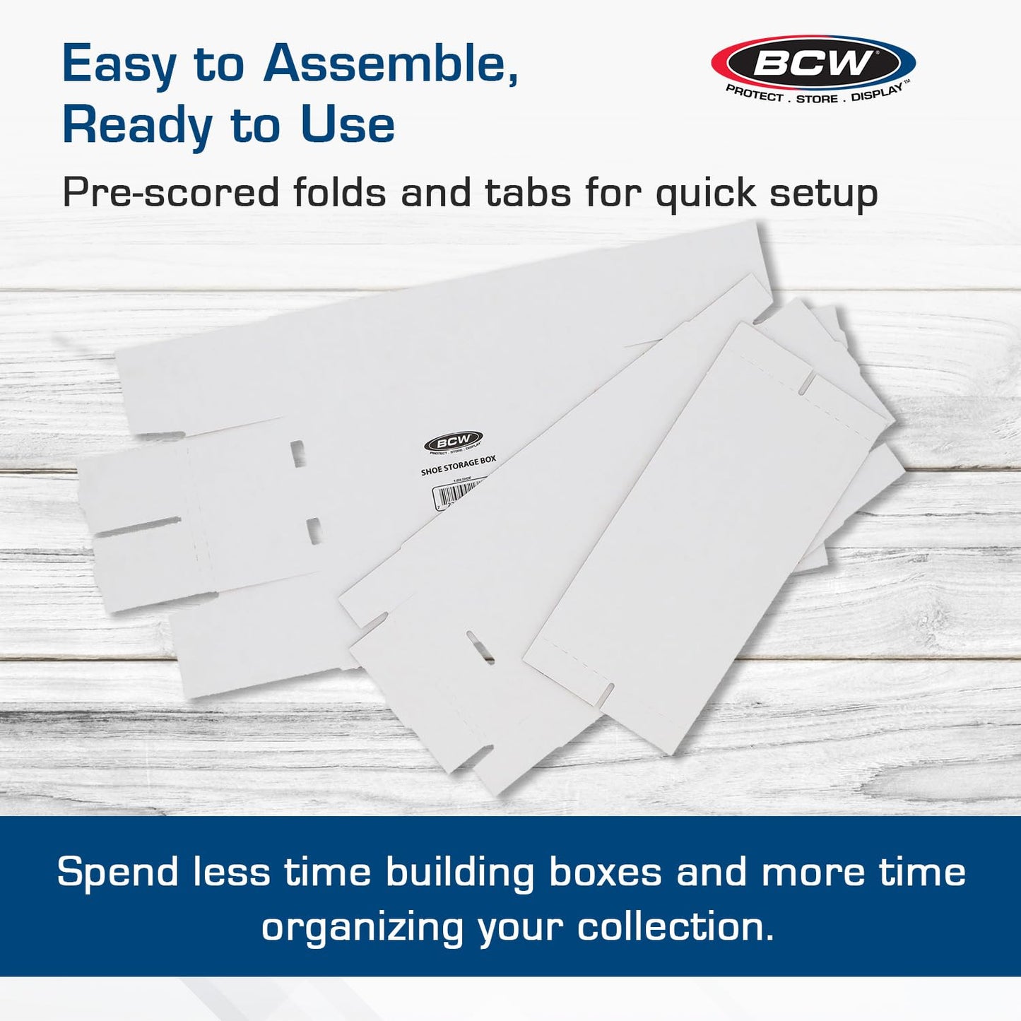 BCW Shoe Storage Card Box - 3 ct | Cardboard Box for Trading & Collectible Cards | Holds 1600 Standard Cards or 300 3x4 Toploaders | Gaming Card