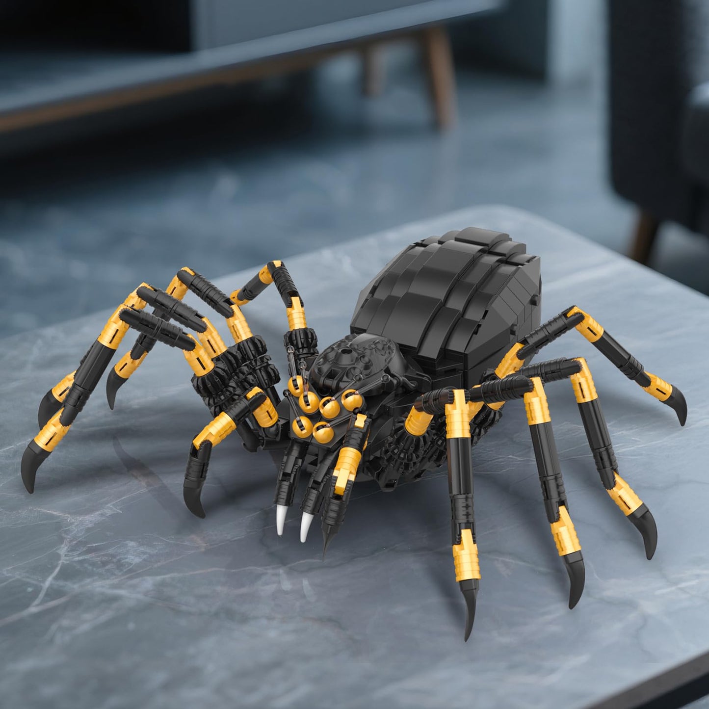 HIGH GODO Wild Animals Spider Building Set, Magic Animal Black Spider Model Kit, Horror Halloween Spiders Toy for Teens Adults 14+ (445PCS)