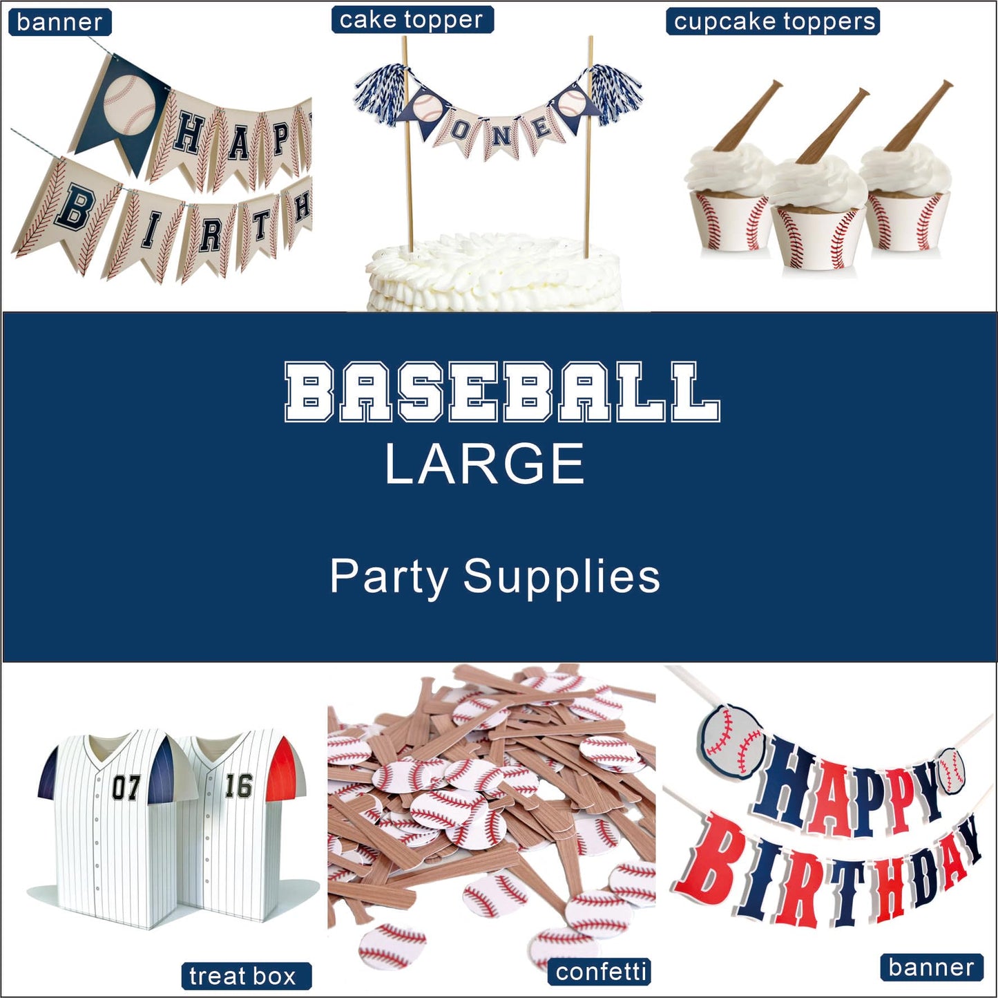 Baseball Cupcake Wrappers+Baseball Bat Cupcake Toppers,Baseball Party Decorations-24PCS