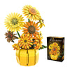 MRBM Sunflower Building Set with Vase, Van Gogh-Inspired Botanical Flower Collection for Adults & Teens, Flower Garden Building Toys for Women