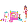 Barbie Skipper Babysitters Inc Playset with Skipper Doll, Toddler Small Doll, Working Bounce House, Swing & Accessories