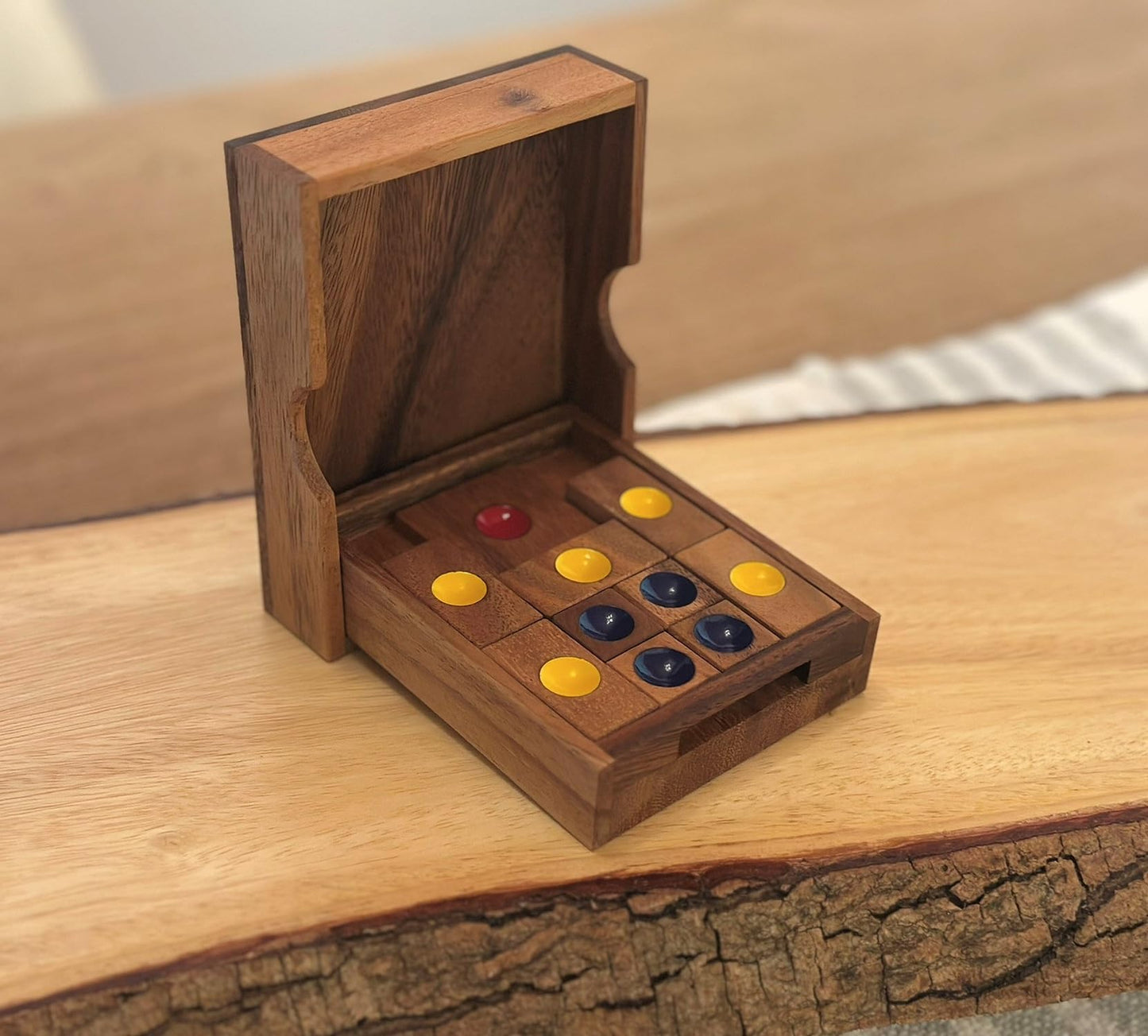 Towards Freedom Wooden IQ Sliding Block Brainteaser Puzzle Travel Game Gift