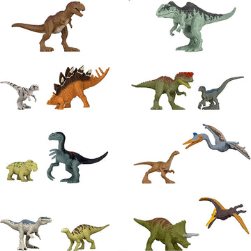 Jurassic World Dominion Dinos Mini Surprise Combo - 6 Blind Box Packs | No Duplicates, Mystery Mini Dino Figures | 1.125? Scale Collectibles - Mattel