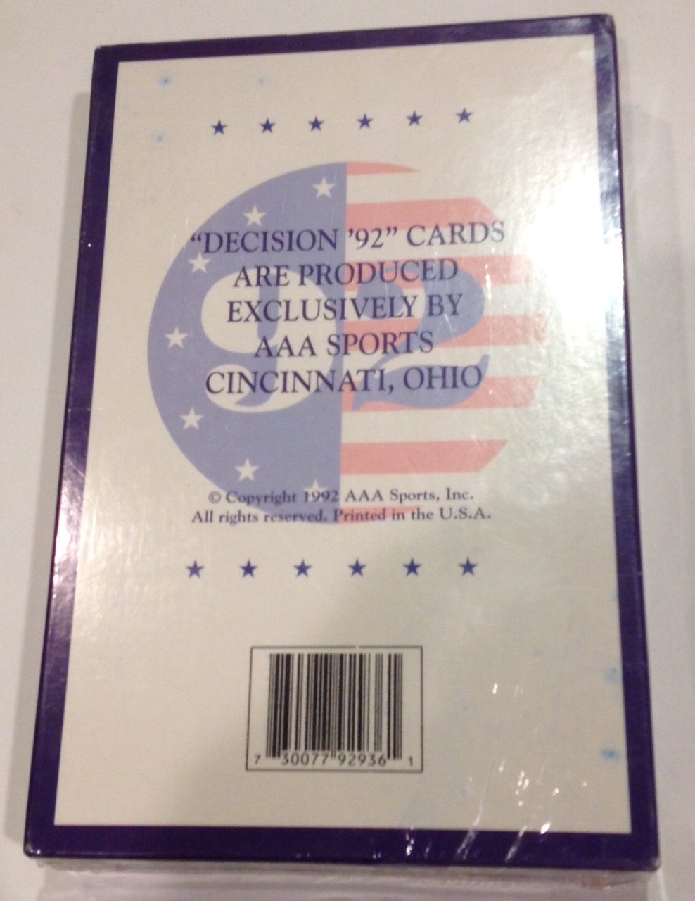 Decision "92" Presidential Trading Cards
