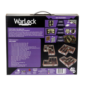 WizKids Warlock Tiles: Base Set - Town & Village II Full Height Plaster Walls