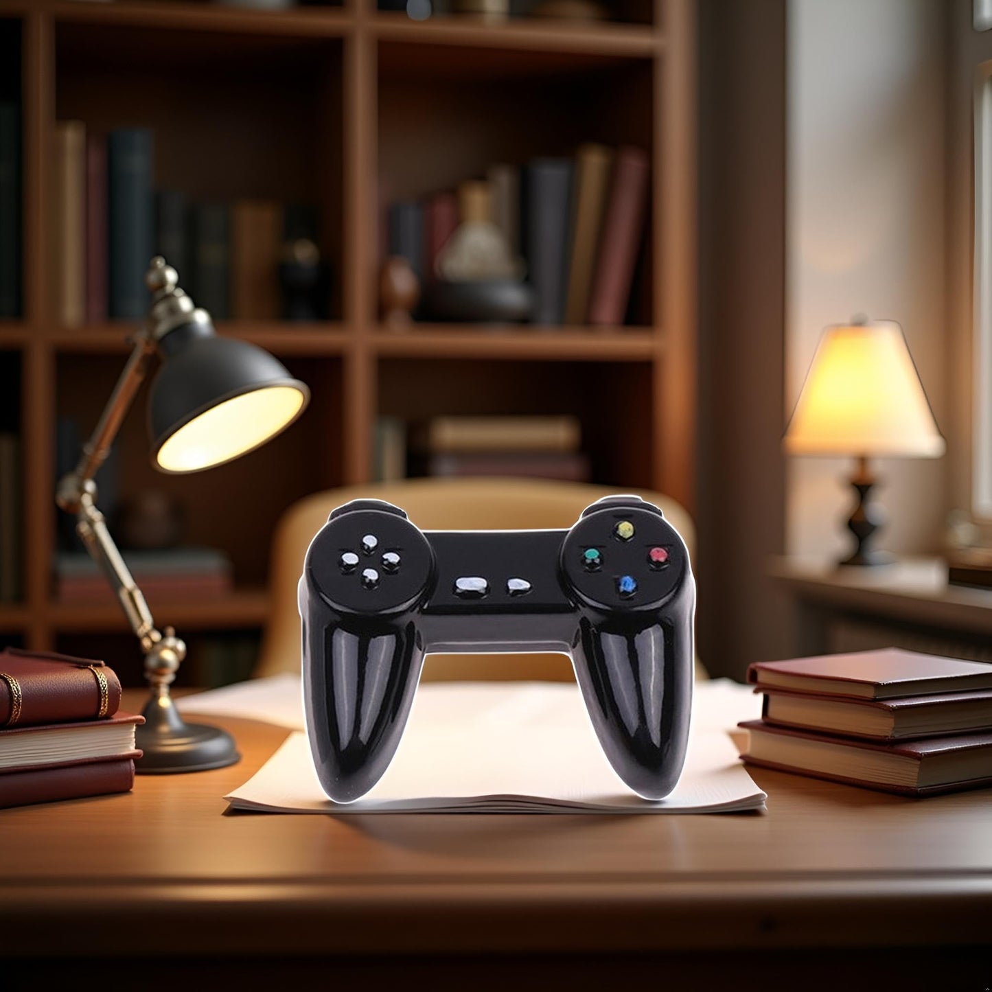 Black Dollhouse Model Gamepad Model Gamepad Dollhouse Wireless Game Controller Dollhouses Decoration 1:12 Dollhouses Décor