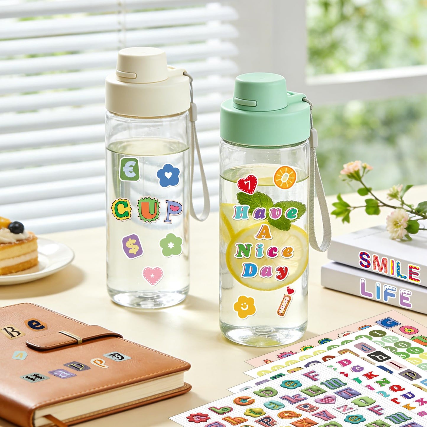 Letter Stickers, 5000 PCS+ Alphabet Stickers Book, Self-Adhesive Colorful Stickers Letters & Numbers for Junk Journal Supplies Kids DIY Crafts