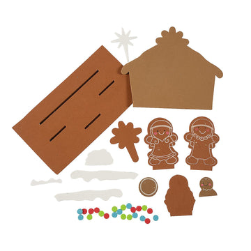 Fun Express Gingerbread Nativity Scene Craft Kit - Makes 12