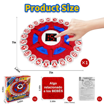 rytopt Juegos De Mesa, Juegos De Mesa En EspañOl, 24 Letters, 2-8 Players, 15-20 Minute Play Time, Board Games, Challenge Educational Vocabulary