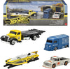 Hot Wheels Premium Collector Set, 4 Die-Cast Vehicles, Speed Waze, Classic Hydroplane, Citroen H Van, Toyota Stout Drift Truck