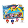 Funko Pop! Bitty 4pk: Sonic the Hedgehog - Sonic, Amy, Tails, and Knuckles - 0.9 Inch (2.2 Cm) Collectable - Stackable Display Shelf Included - Gift
