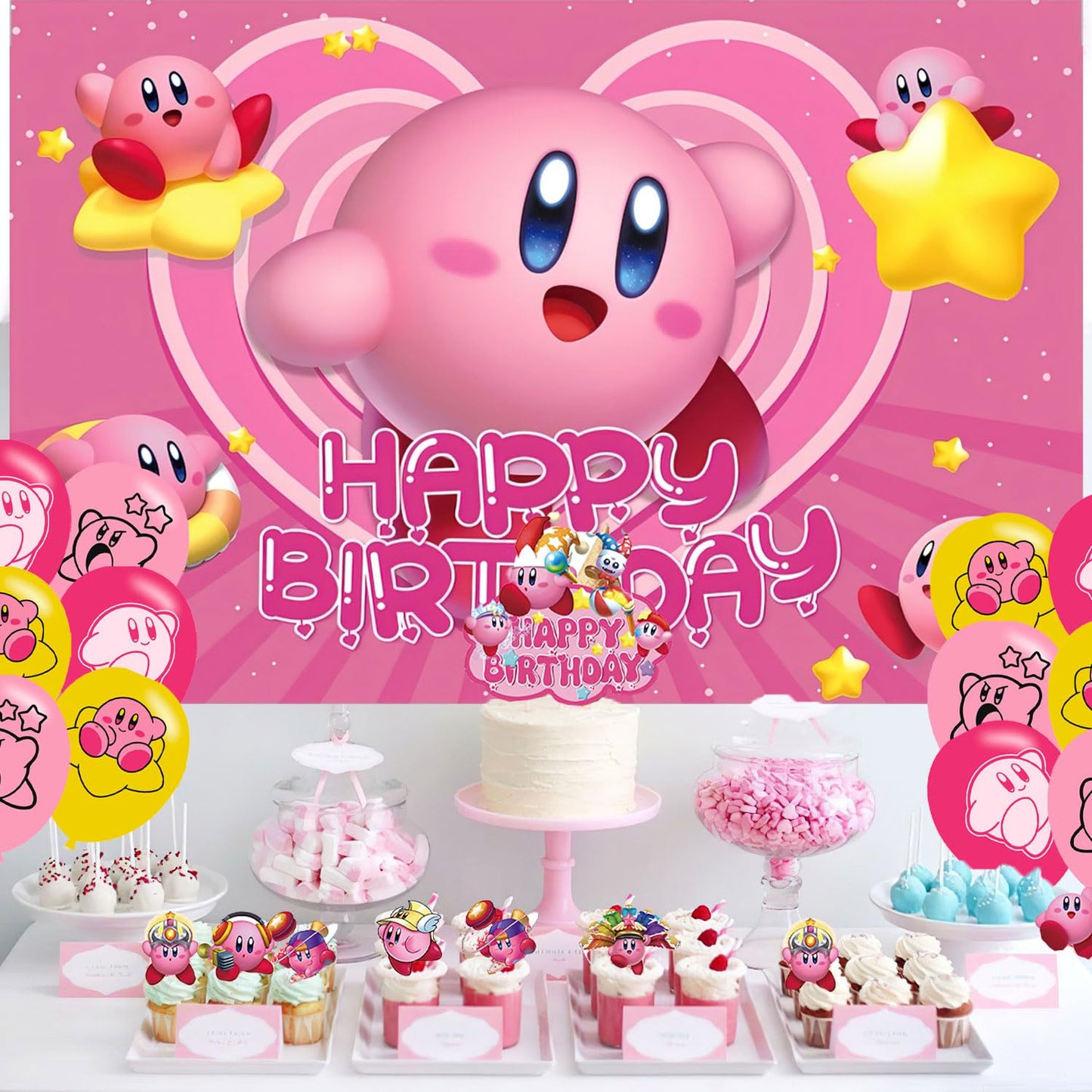 karg ?????????? ???????? Birthday Party Supplies Favors for Boys Kids Super Star Birthday Party Decorations Including Tableware Backdrop Cake Cupcake Toppers