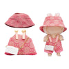 LYBHYQTII Clothes Compatible with Labubu 17cm, Premium Handmade Dolls Accessories with Chic Grid Hat & Rompers & Bag 3 Piece Set, High-End Fashion