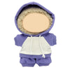 Doll Clothes for LABUBU(No Doll), Casual Stylish Hoodies & Pants Doll Outfit Set Decor Accessories for 17cm/15cm Dolls - Purple