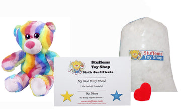 Make Your Own Stuffed Animal Mini 8 Inch Bubble Gum Bear Kit - No Sewing Required!