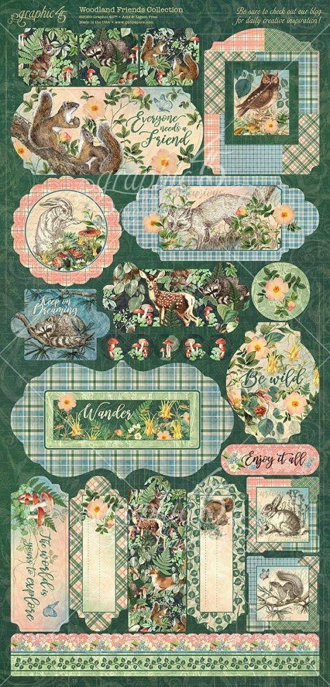 Graphic 45 Woodland Friends Stickers