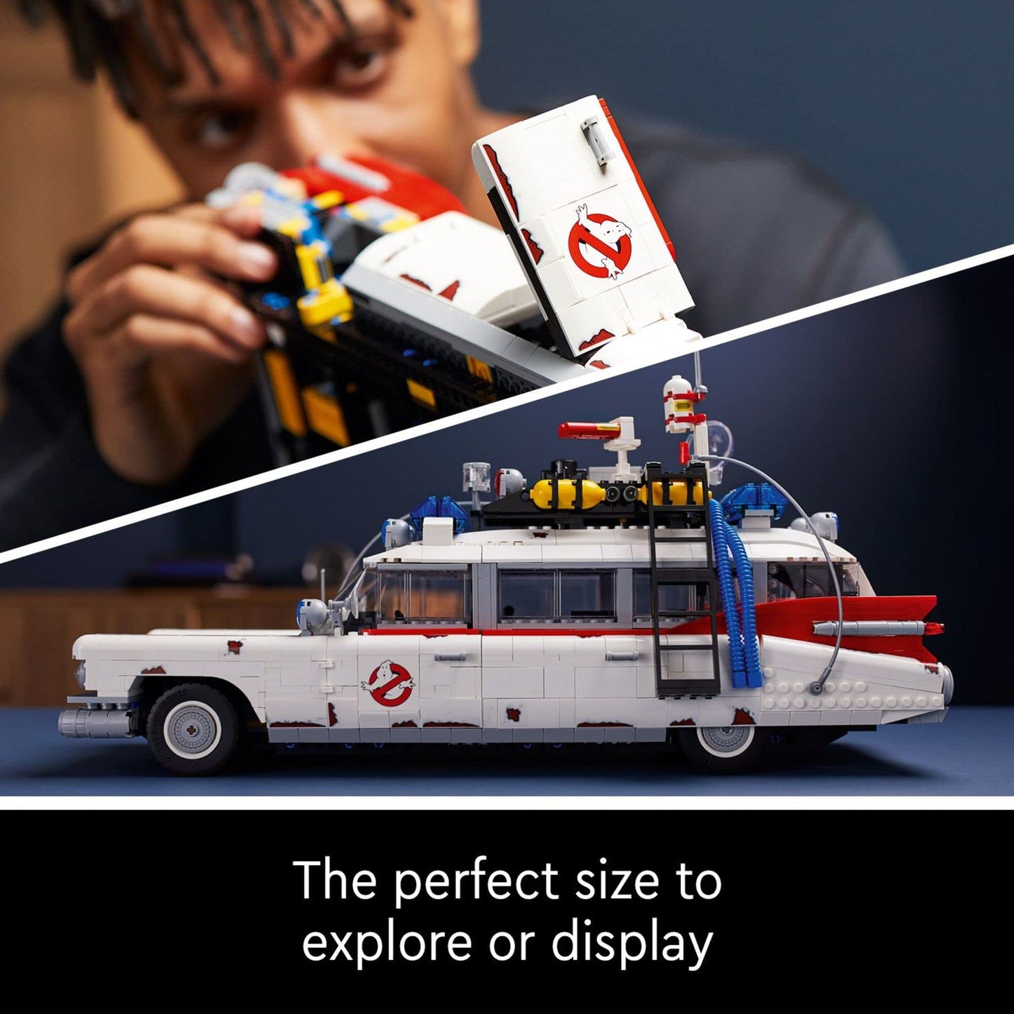 LEGO Icons Ghostbusters ECTO-1 10274 Car Kit, Large Set for Adults, Gift Idea for Men, Women, Her, Him, Collectable Model for Display, Nostalgic Home