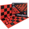 HI-Q Checkers & Tic-Tac-Toe Board Game Set - Classic Strategy for Kids & Family - Features Interlocking Stacking Pieces & Folding Board - Ages 6+