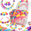 Atoymut 600Pcs Pop Beads, Jewelry Making Kits for Toddlers, Arts and Crafts Supplies for Kids Ages 4-8, Necklace, Bracelet, Ring, Creative DIY Toys