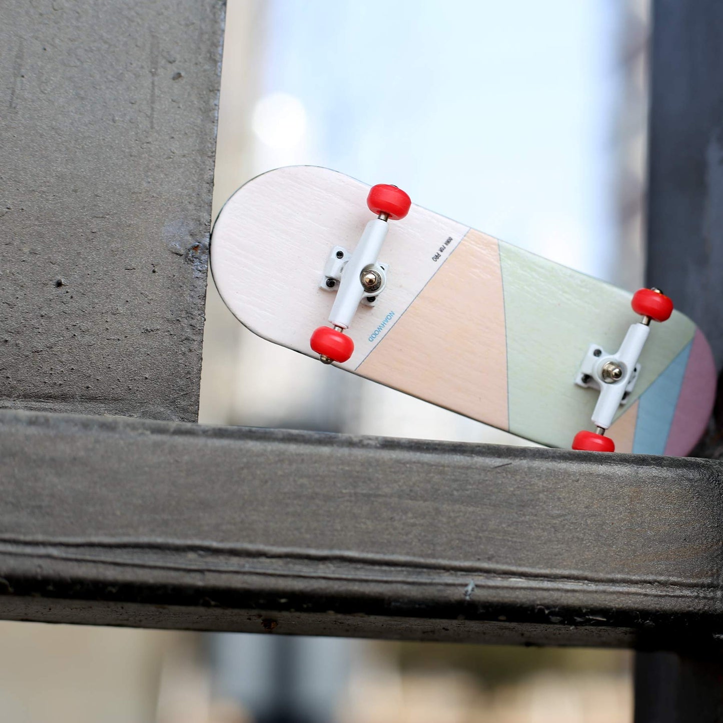 NOAHWOOD Wooden PRO Fingerboards 9.0 Deck (5-Layer Colour Canada Maple Wooden Hand Made) Born for PRO, 98x33mm No Trucks No Wheels