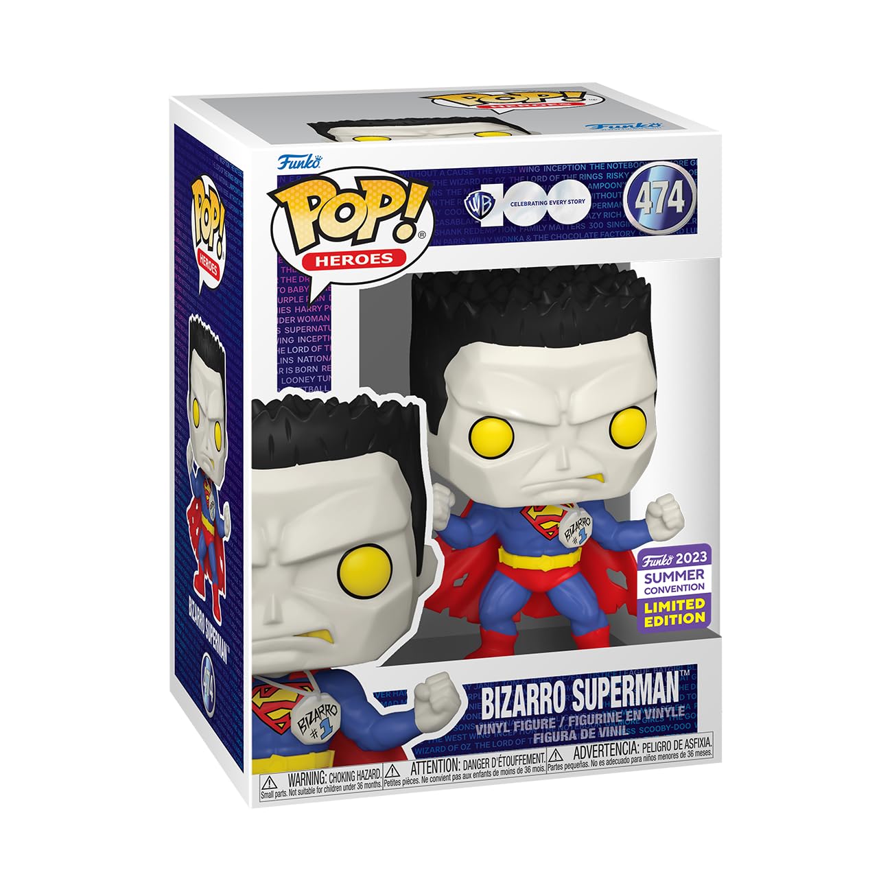 Funko Pop! DC Heroes Bizarro Superman Shared SDCC Convention 2023 Vinyl Figure Collectibles
