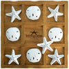 Starfish Tic Tac Toe Game - 9" x 9" - Beach Tic Tac Toe Game - Coastal Beach House Coffee Table Game Board - Tic Tac Toe Decor - Beach House Games