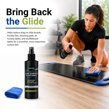 Yesibeike 6.76 fl oz Slide Surface Glide Spray Kit, Odorless Glide Polish to Help Reduce Drag on Slide Boards, Hockey Tiles, Shooting Pads, Air Hockey