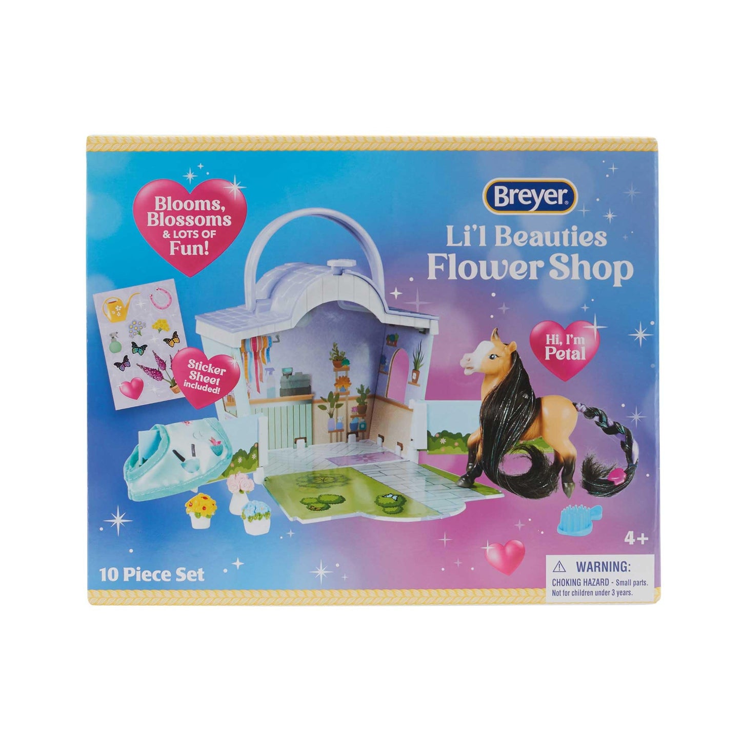Breyer Mane Beauty |Li'l Beauties Flower Shop Playset | Brushable Mane and Tail | Model B-MB-10426
