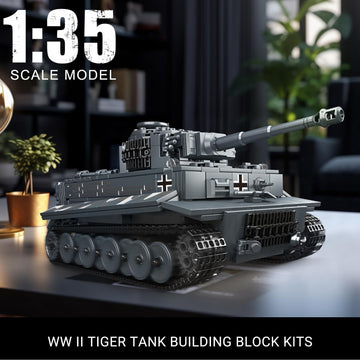 Mould King MOC Tiger Tank Building Blocks Toy, Remote APP Control Military Vehicle Model Construction Block Kits, Adult Collectible Model Tanks Sets