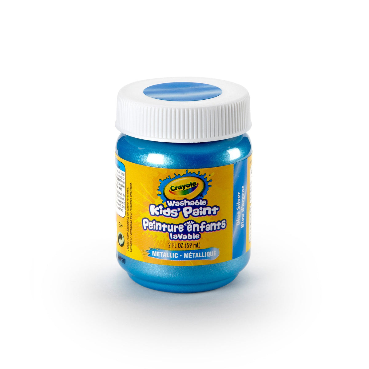 Crayola Washable Kids Paint, 2 oz, Blue Silver