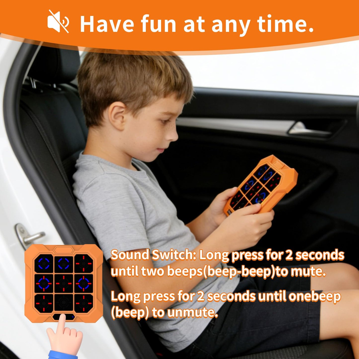 Museloong 6-in-1 Rechargeable Electronic Tic-Tac-Toe Game, Portable Digital Travel Toy, Suitable for Children, Boys, Girls and Adults, Educational