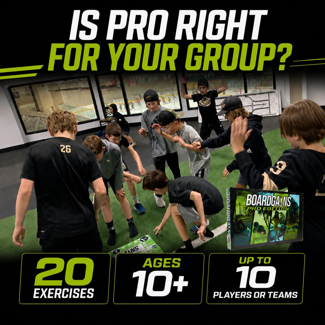 BoardGains Pro - Fitness Board Game | PE Teachers, Trainers & Parents Use for Group Workouts, Home Exercise & Physical Education | Bodyweight Cardio |