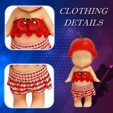 4Pcs Doll Clothes for Sonny Angel, 3 Inch Mini Doll Outfit Set Tops Skirts