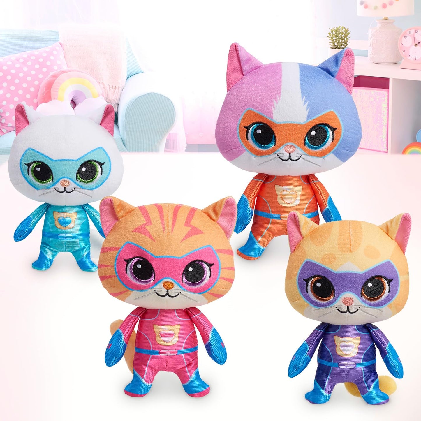 Disney Junior SuperKitties Small Plush Stuffed Animal, Buddy, Kitten, Kids Toys for Ages 2 Up by Just Play