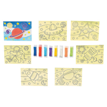 Fun Express Awesome Outer Space! Sand Art - Crafts for Kids and Fun Home Activities - VBS 2026 Vacation Bible School Supplies/Decor