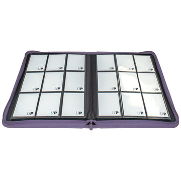 Ultra PRO - Vivid 9-Pocket Zippered PRO-Binder: Purple - Protect Up to 360 Collectible Trading, Sports or Valuable Gaming Cards, Ultimate Protection