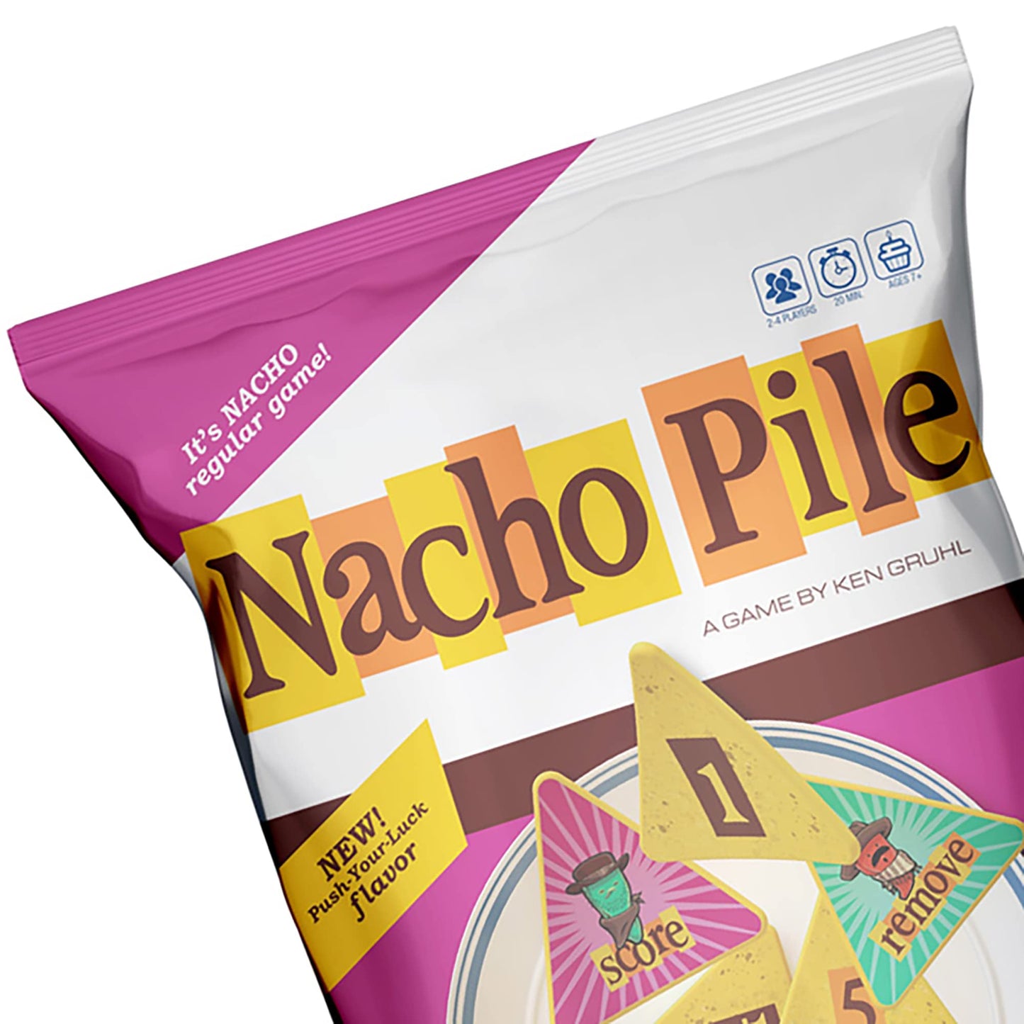 Nacho Pile Party Game - Fast-Paced Game of Chip-Stacking Fun! Push-Your-Luck Strategy Game, Fun Family Game for Kids and Adults, Ages 7+, 2-4 Players