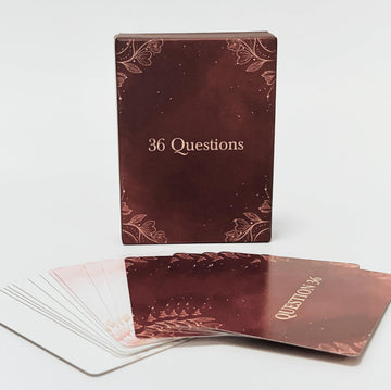 36 Questions to Fall in Love - Couples Card Game for Date Night - Science-Backed Deep Connection Questions from Dr. Arthur Aron's Study - Romantic