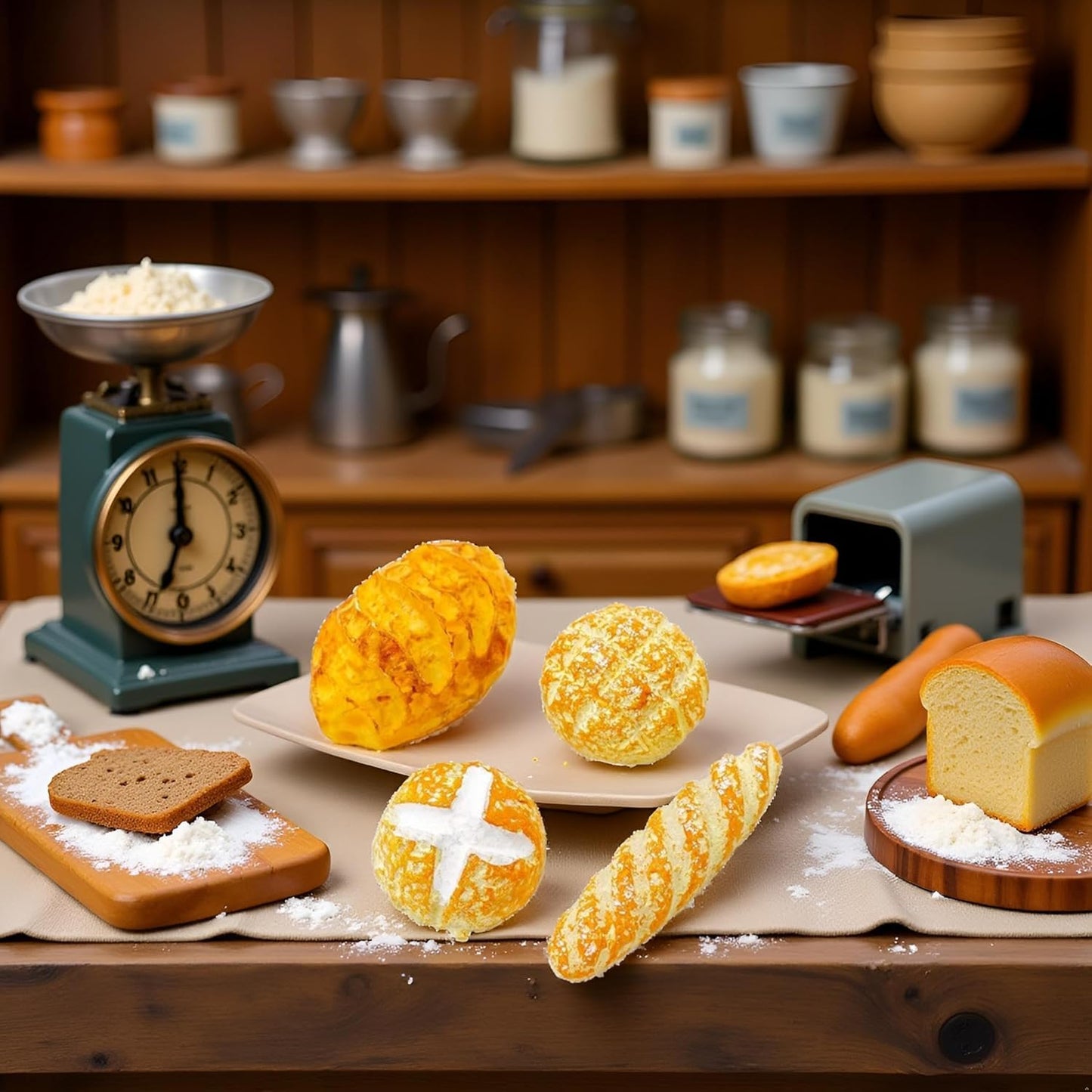 4Pcs/Set 1/12 Miniature Bread Resin Dollhouse Decoration Accessories Mix Bakery Bread Mini House Food Decoration Accessories