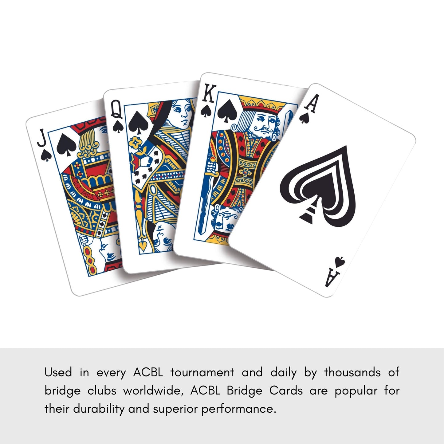 Baron Barclay Two Decks of ACBL Playing Cards in a Plastic Double Deck Box with Pencil