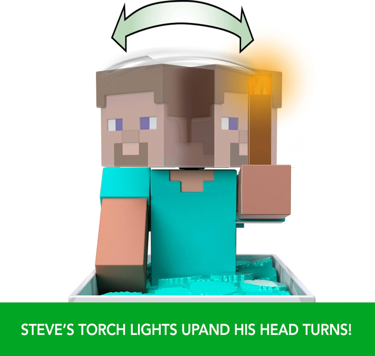 Mattel Minecraft Minecart RC with Steve