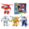 Super Wings 5" Transformable Toys 4-Pack Action Figure Tobot, Transforming Airplane Robot Toys for Boys & Girls Age 3+, Gifts for Preschool Kids