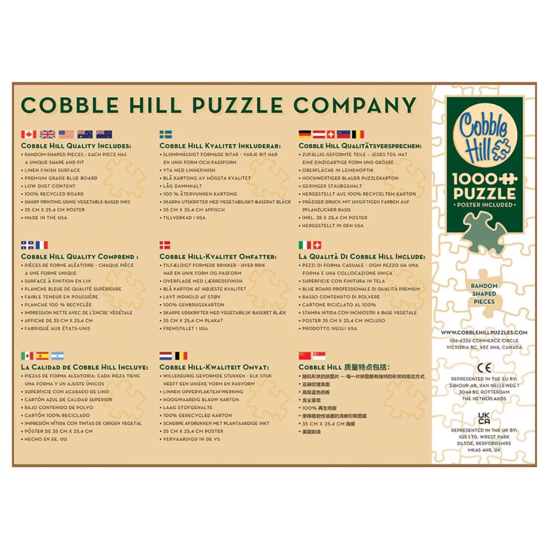 Cobble Hill Country Life Crochet 1,000-Piece Jigsaw Puzzle (40320), Rustic Vibes, Random/Quirky Cut, Luxurious Textured Linen Paper Mounted on